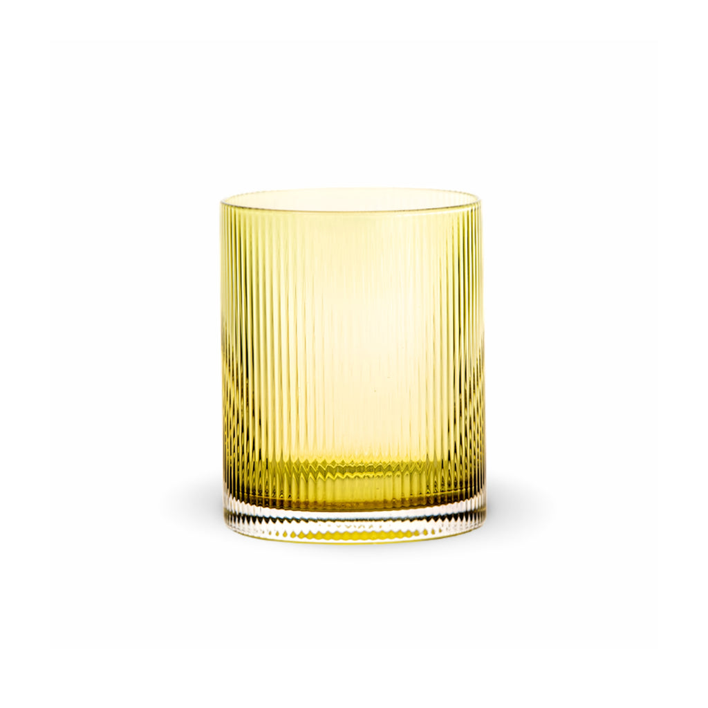 Amber Trinkglas Rigatino, 350 ml Tumbler, von Livellara.